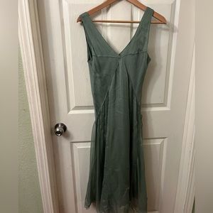 Sage green gauzy Max Studio dress